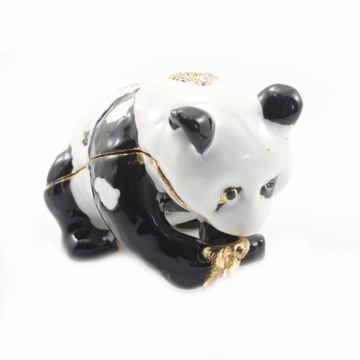 Szkatułka Dekoracyjna Puzderko emaliowane Panda