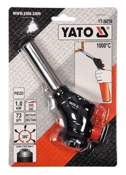 ГАЗОВАЯ ГОРЕЛКА, ПАЯЛЬНИК YATO + 4 ГАЗОВЫХ КАРТРИДЖА