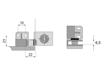 ЧЕРНАЯ ЛЕВАЯ ЧЕРНАЯ СТЕКЛЯННАЯ ПЕТЛЯ ДЛЯ МЕБЕЛЬНОГО СТЕКЛА