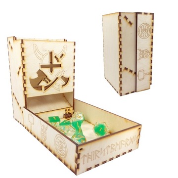 DICE TOWER NA ZAWIASACH THIRSTBEARD WIEŻA DO KOŚCI DREWNIANA 15 CM