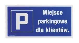 TABLICA TABLICZKA PVC MIEJSCE PARKINGOWE 150x300MM