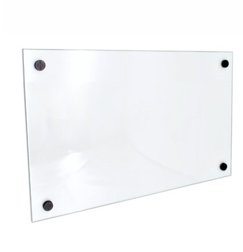 Panel szklany hartowany 50x70 + CZARNE mocowania