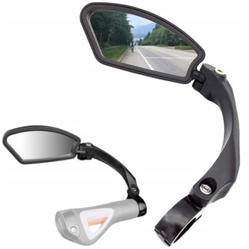 ВЕЛОСИПЕДНОЕ ЗЕРКАЛО ЗАДНЕЕ СЛЕВА, РЕГУЛИРОВКА УГЛА РУЛЯ