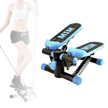 Портативный мини-степпер черного и синего цвета.