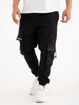 SPODNIE BOJÓWKI Techwear Materiałowe JOGGER Męskie Czarne Point X Cargo XXL