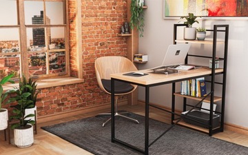 Современный компьютерный стол с книжным шкафом ЛОФТ Mark Adler LEADER 4.0