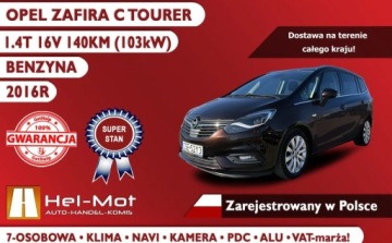 Opel Zafira C Tourer 1.4 Turbo ECOTEC 140KM 2016 Opel Zafira 1.4T Manual 7-osob Skora Navi Kamera 2016 Bogata Wersja, zdjęcie 2