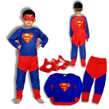 SUPERMAN KOSTIUM NA HALLOWEEN 7-9 lat PELERYNA
