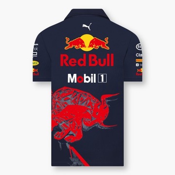 RED BULL T-Shirt Polo Męski Racing Official Teamline 2022 S