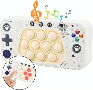 Gra zręcznościowa antystresowa pop it popit konsola push astronauta