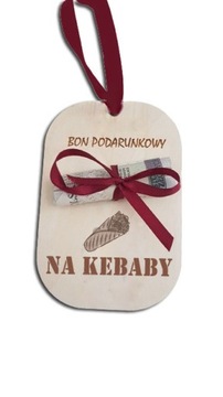 BON PODARUNKOWY dla chłopaka dziewczyny NA KEBABY prezent urodziny ŚWIĘTA