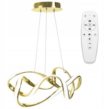 Lampa Sufitowa Wisząca Ring LED APP820-CP EVE Gold + Pilot