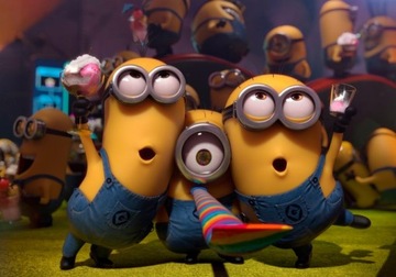 Naklejki na ścianę dla dzieci plakat MINIONKI 100x70