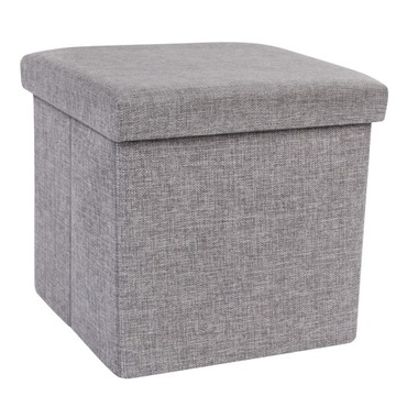 PUFA SKŁADANA SCHOWEK ŁAWA SIEDZISKO SZARA 30cm
