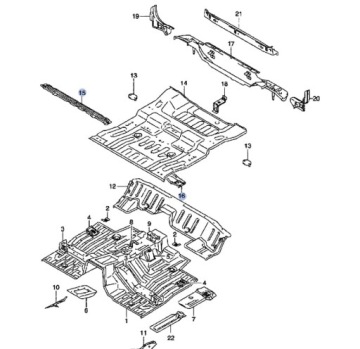 Панель пола багажника Jimny 98-16