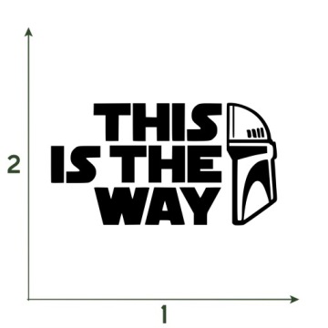 Наклейка на автомобиль «THIS IS THE WAY» на тему «Звездные войны» — точно сделано