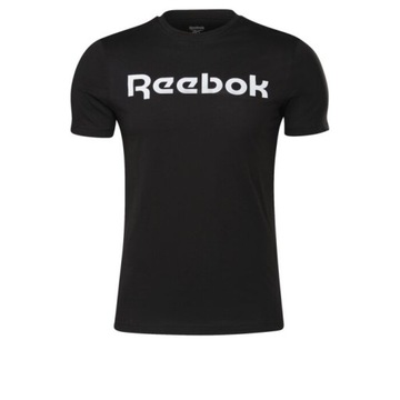 Reebok T-Shirt Classic Graphic Series Linear Logo GJ0136 Czarny Slim Fit