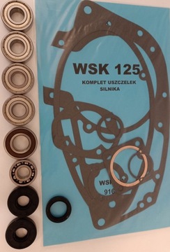 uszczelki łożyska uszczelniacze WSK 125