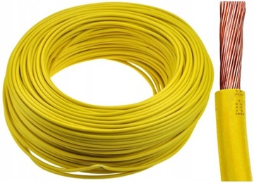 Przewód linka kabel jednożyłowy LGY 2,5 2,5mm 2,5mm2 żółty 1x2,5 1m