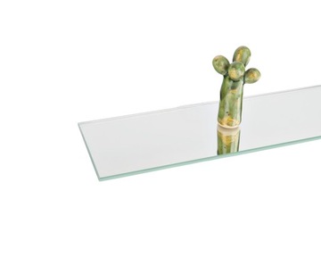 Półka szklana łazienkowa z lustra lustro srebrne 4 mm float 10x40 cm