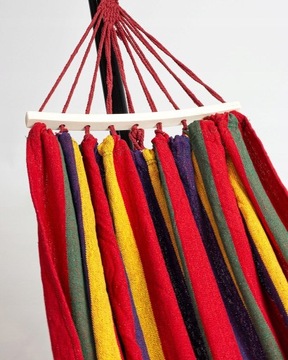 Гамак с перекладиной, оранжевый и красный, 230 кг, 295 х 150