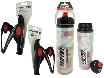Bidon Rowerowy 650ml + Koszyk Race One Włoski