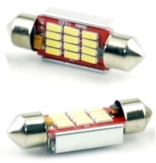 C5W LED SMD 2x ŻARÓWKI EINPARTS 12V-24V C5W 36-mm