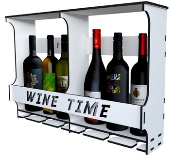 ПОДВЕСНАЯ ПОЛКА ДЛЯ ВИНА НА 6 БУТЫЛОК