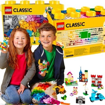KLOCKI LEGO CLASSIC KREATYWNE PREZENT DUŻY ZESTAW LEGO 790 EL. SAMOCHÓD TIR