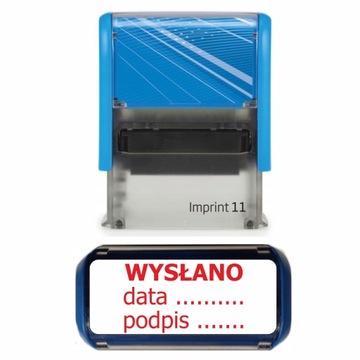 Pieczątka WYSŁANO DATA PODPIS różne kolory odbicia Trodat Imprint 8911
