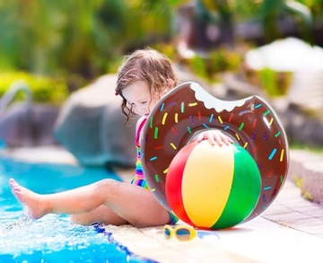 НАДУВНОЕ ПЛЯЖНОЕ КОЛЕСО ПОНЧИК КОРИЧНЕВЫЙ