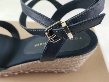 Damskie sandały Tommy Hilfiger espadryle FW0FW06303 skóra natur. oryg. - 41