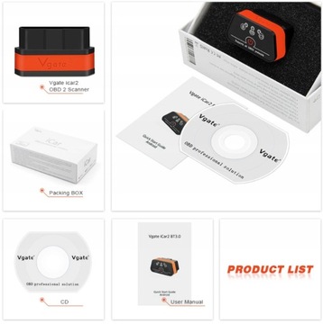 ДИАГНОСТИЧЕСКИЙ ИНТЕРФЕЙС OBD2 ELM327 VGATE ICAR2 BT