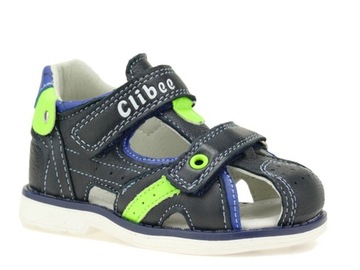 КОЖАНЫЕ САНДАЛИИ ДЛЯ МАЛЬЧИКОВ ДЕТСКАЯ ОБУВЬ САНДАЛИИ НА ПОКРЫТИИ НА липучках, размер 20