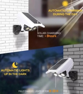 СОЛНЕЧНАЯ ЛАМПА 2в1 КАМЕРА СНЯТИЯ Светодиодный датчик движения