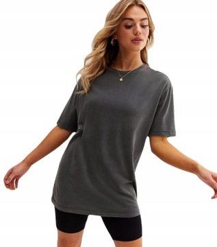 DESIGN TALL T-SHIRT OVERSIZE CIEMNO SZARY M