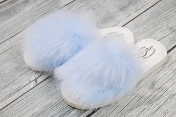 БЕЛЫЕ ЖЕНСКИЕ ТАПОЧКИ С ЭФФЕКТИВНЫМ МЕХОМ МАРХАРА