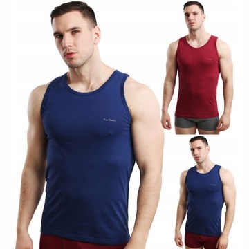 Tank-Top Koszulka Pierre Cardin 3pak Mix2 XL Bordo