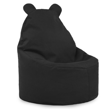 CZARNY FOTEL PUFA DLA DZIECI TEDDY