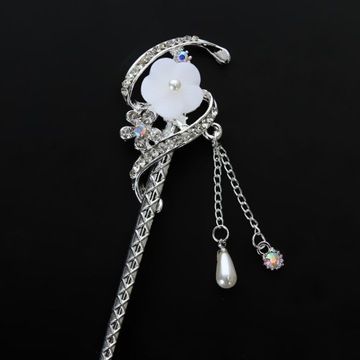Newest Flower Hair Forks Retro Style Long Tas