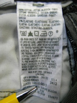 РАЗМЕР ЧЕРНЫХ ДЖИНСОВ LEVI'S 510. W30 L32