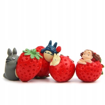 4pcs/lot New Totoro Strawberry May Creative Pvc