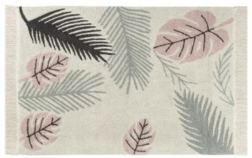 Naturalny dywan dziecięcy BAWEŁNIANY 140X120 cm Lorena Canals Tropical Pink