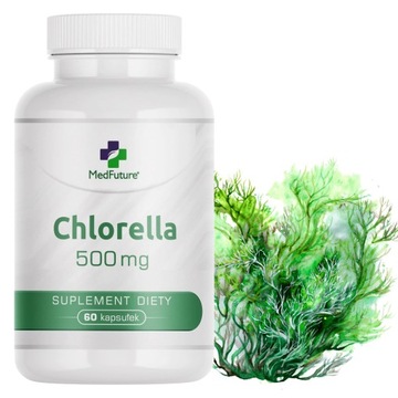 CHLORELLA vulgaris MIKROALGI - Detox organizmu, oczyszczenie - 500 mg