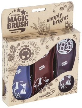 Zestaw 3 szczotek MagicBrush WildBerry dla konia