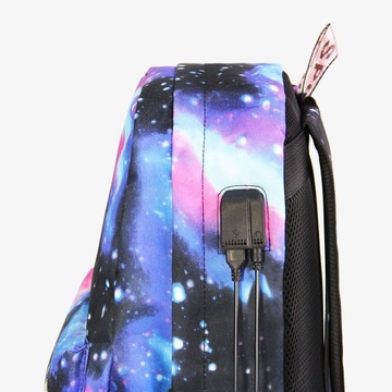 PLECAK SZKOLNY TORNISTER STICH USB A4 DUŻY WODOODPORNY KOLORY WIELE WZORÓW