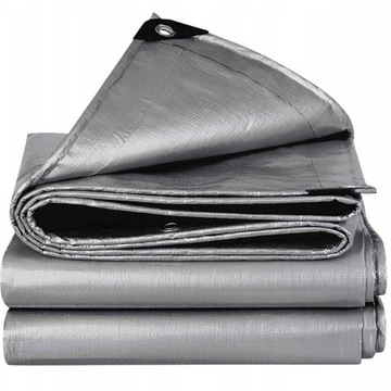 UNIWERSALNA PLANDEKA 6x10M SREBRNA OKUTE ROGI 120G