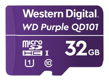 Карта памяти WD Purple microSDXC WDD032G1P0C (32 ГБ; класс 10, класс U1)