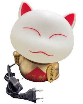 LAMPA LED 230V Kot Maneki-Neko Szczęścia 25cm