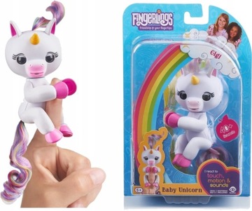 FINGERLINGS - INTERAKTYWNY Jednorożec NA PALEC - UNICORN Gigi WowWee biały